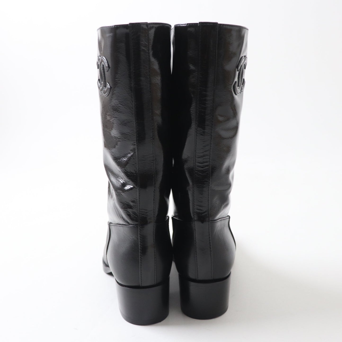 Chanel COCO Mark Shiny Calfskin Boots