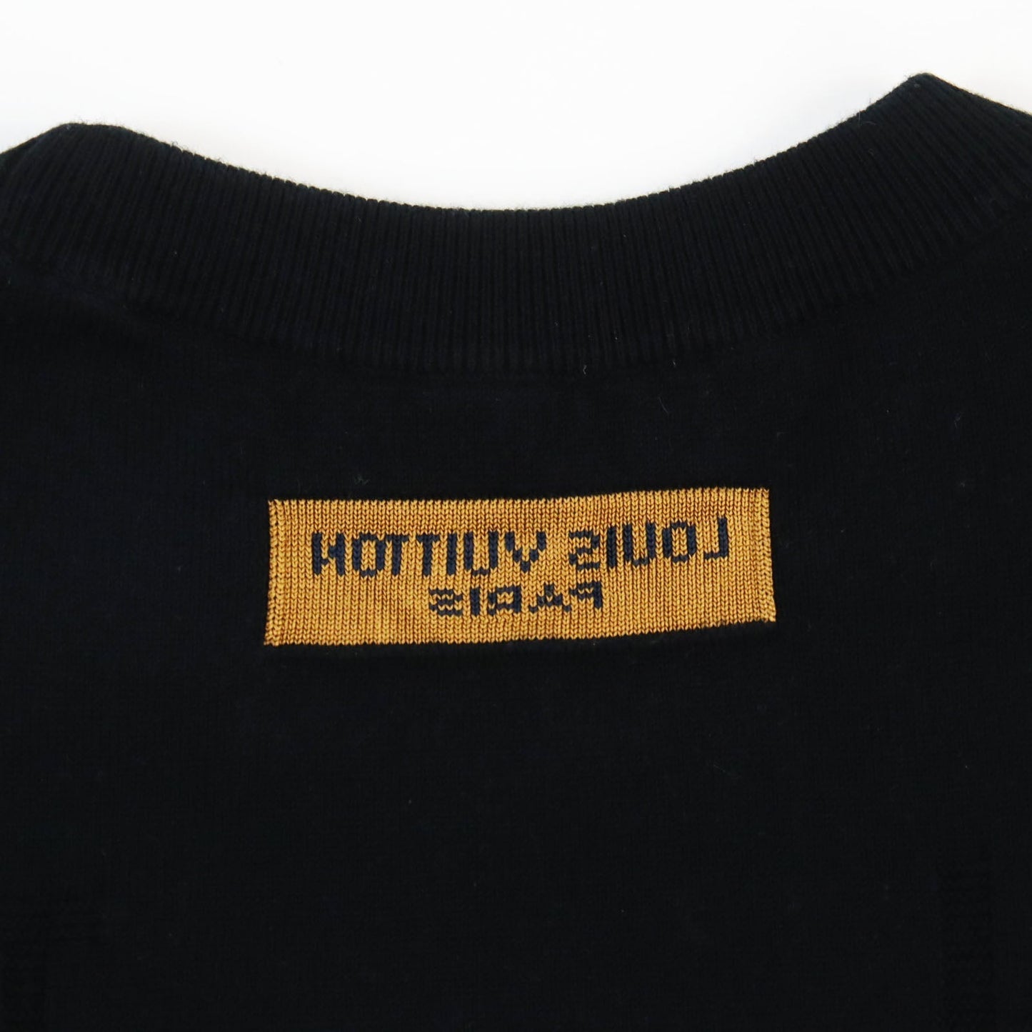 Louis Vuitton Short sleeve knit Cotton Black Handbag