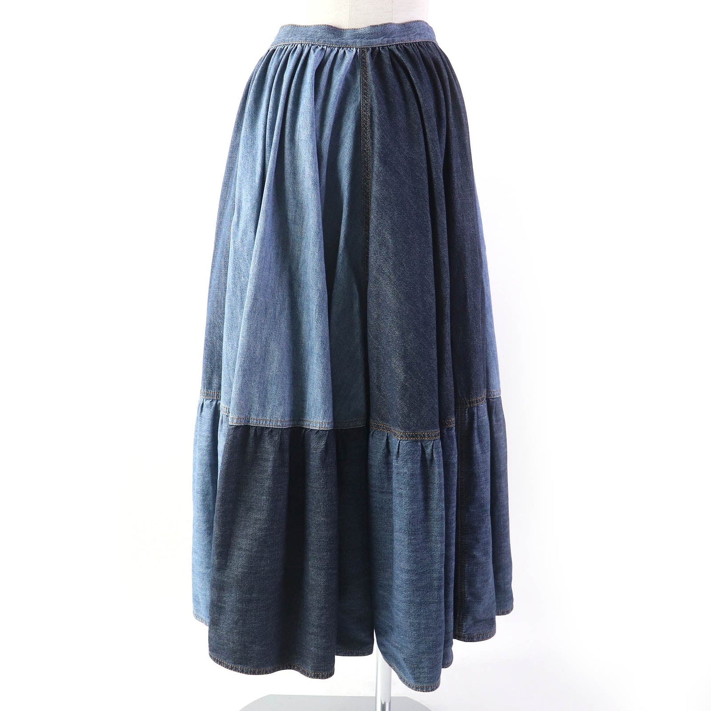 Dior Christian Flare Skirt Main: % Cotton Indigo Blue Travel Bag