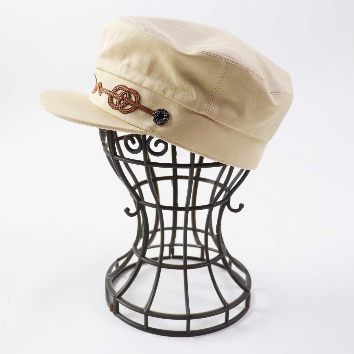 Casquette Outer: Cotton, Outer: Polyurethane, Lining: Rayon, Leather Beige Travel Bag