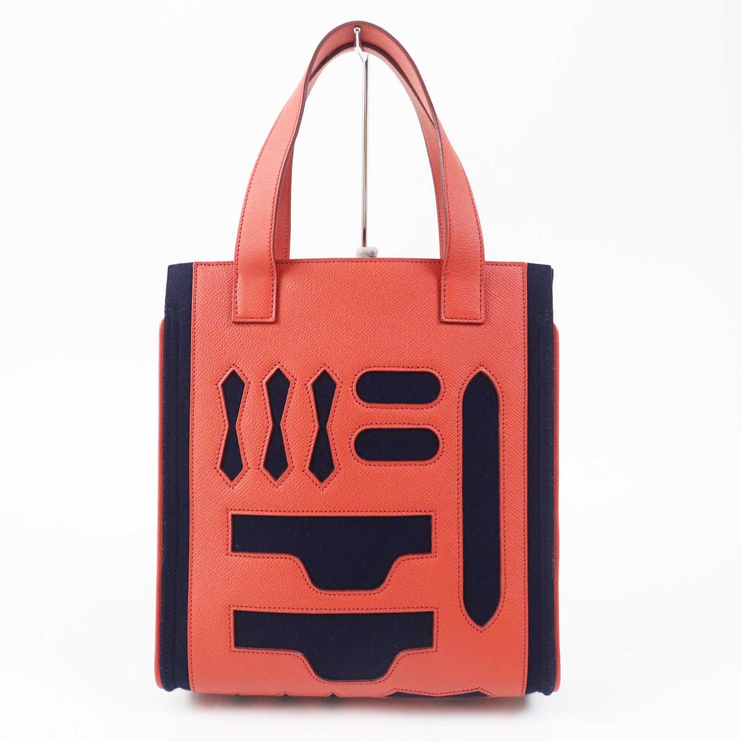 Tote Bag Main: Epsom, Felt Coral Navy Pink