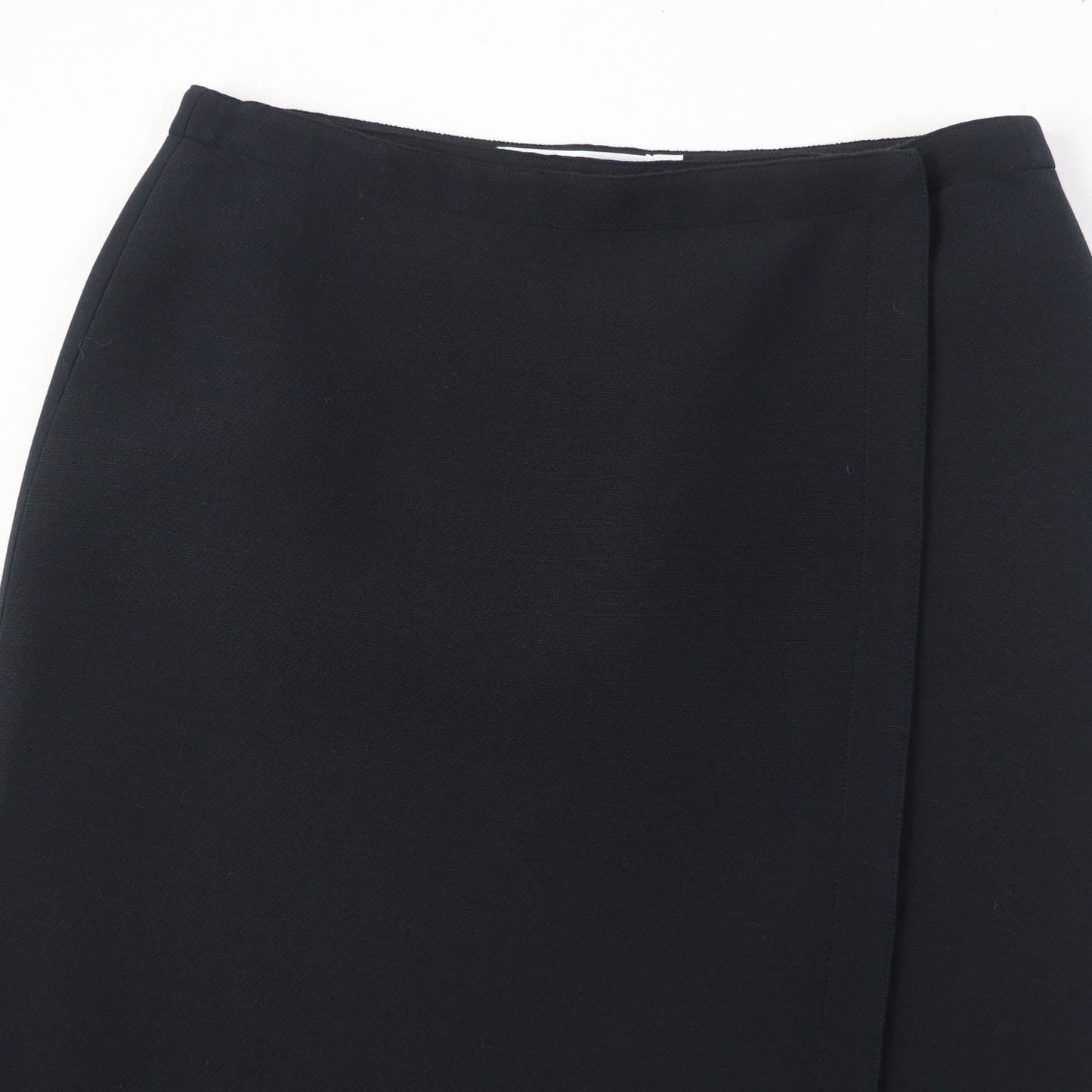 Dior Christian Wrap Skirt Wool Handbag Black Travel Bag