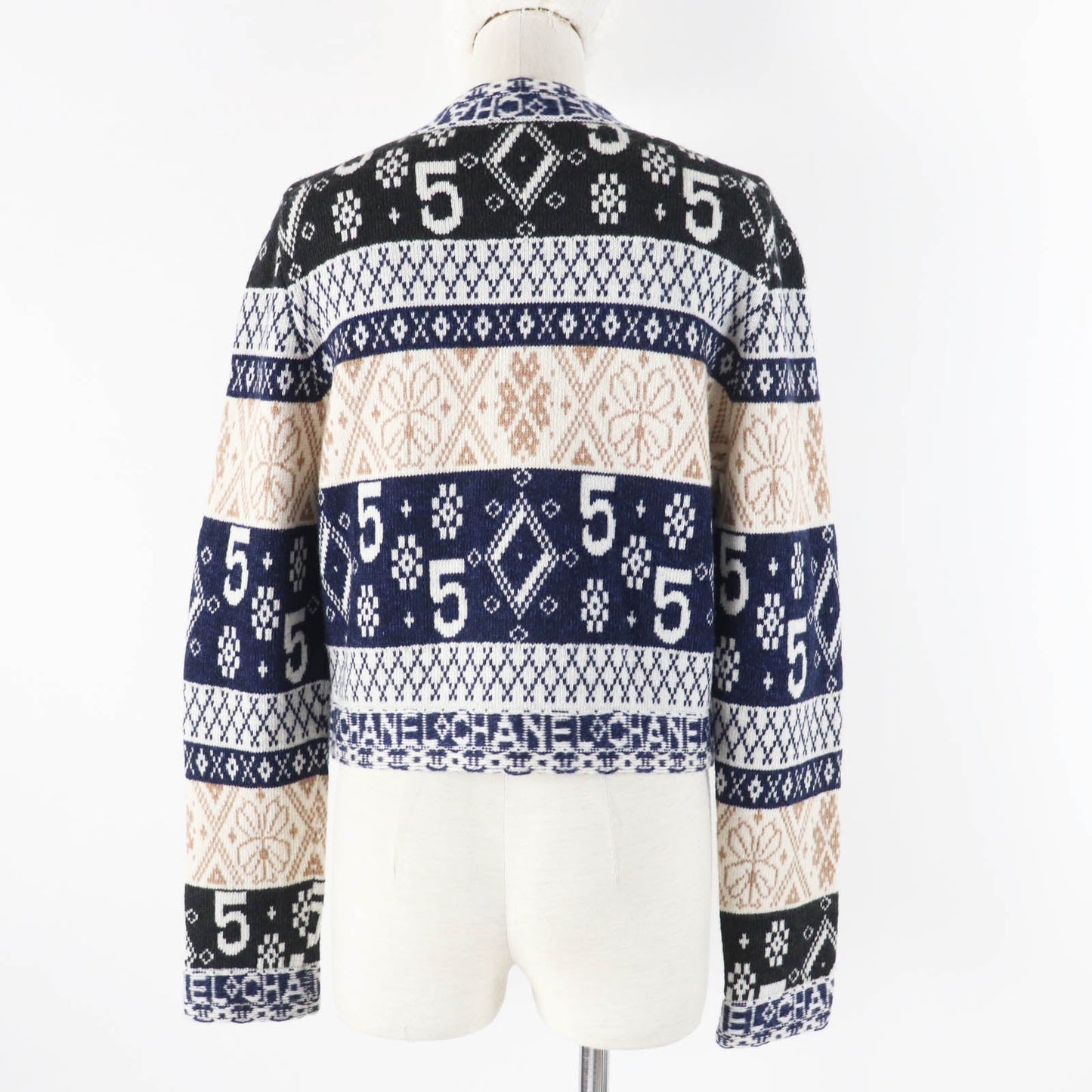 Chanel Cashmere Logo Print Cardigan Apparel