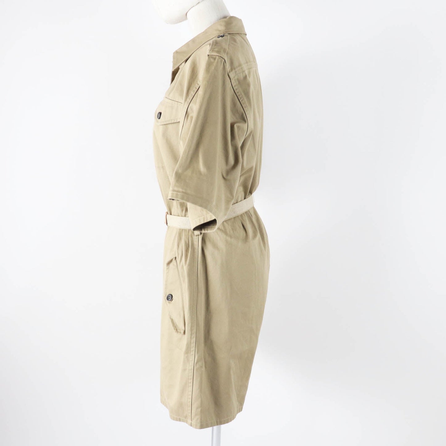 Tsunagi Main: % Cotton, Part: % Linen, Leather Beige Travel Bag