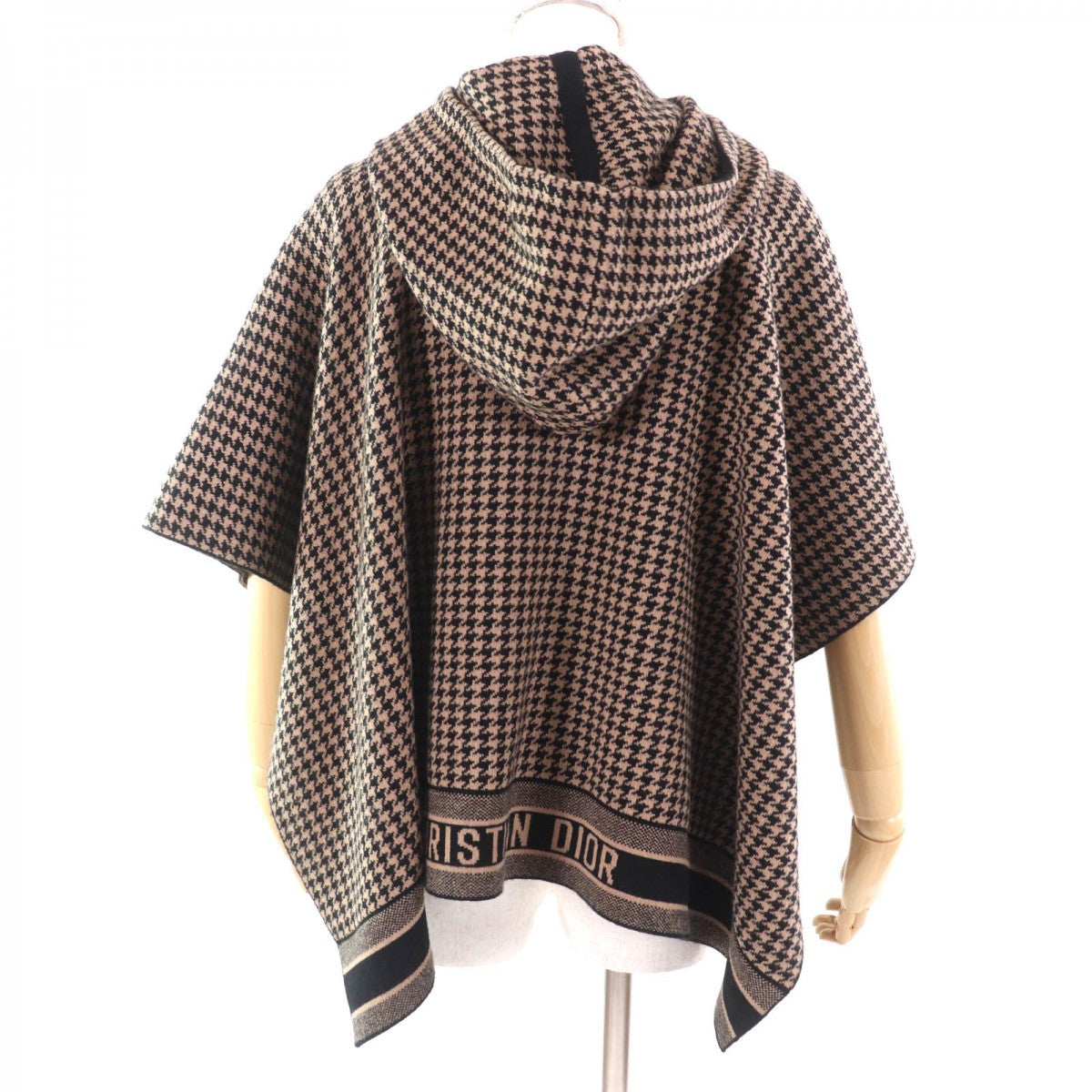 Dior Christian Poncho Cashmere Handbag Black Brown Travel Bag