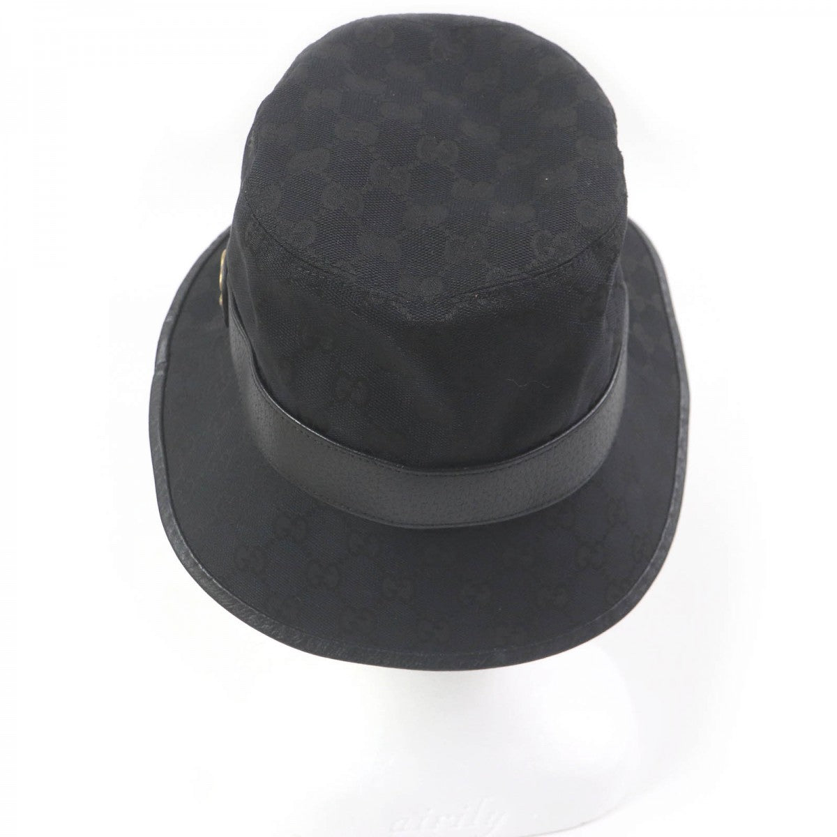 Gucci Part cowhide Nylon Cotton Black Hat