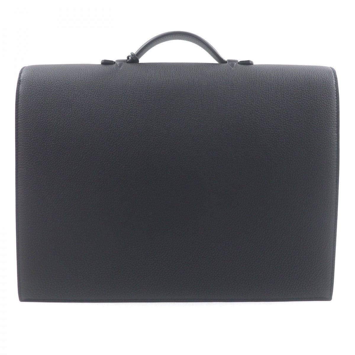 Hermes Briefcase Main Togo Sac Adepeche Mens Handbag Black Travel Bag