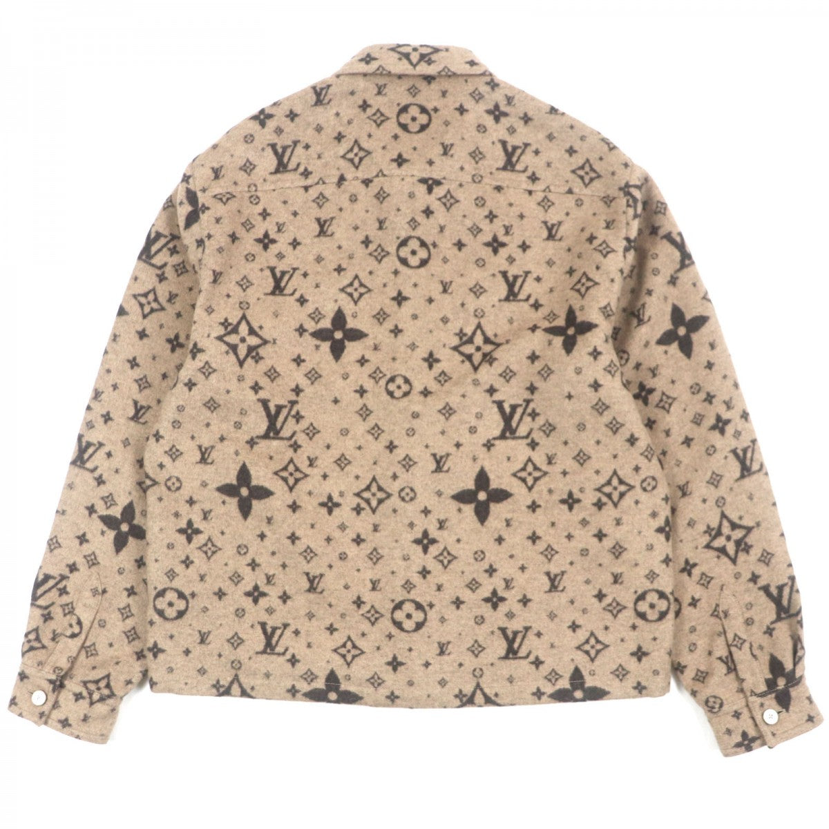 Louis Vuitton Jacket HSB39W Part 100 polyester Wool Cotton Brown Apparel