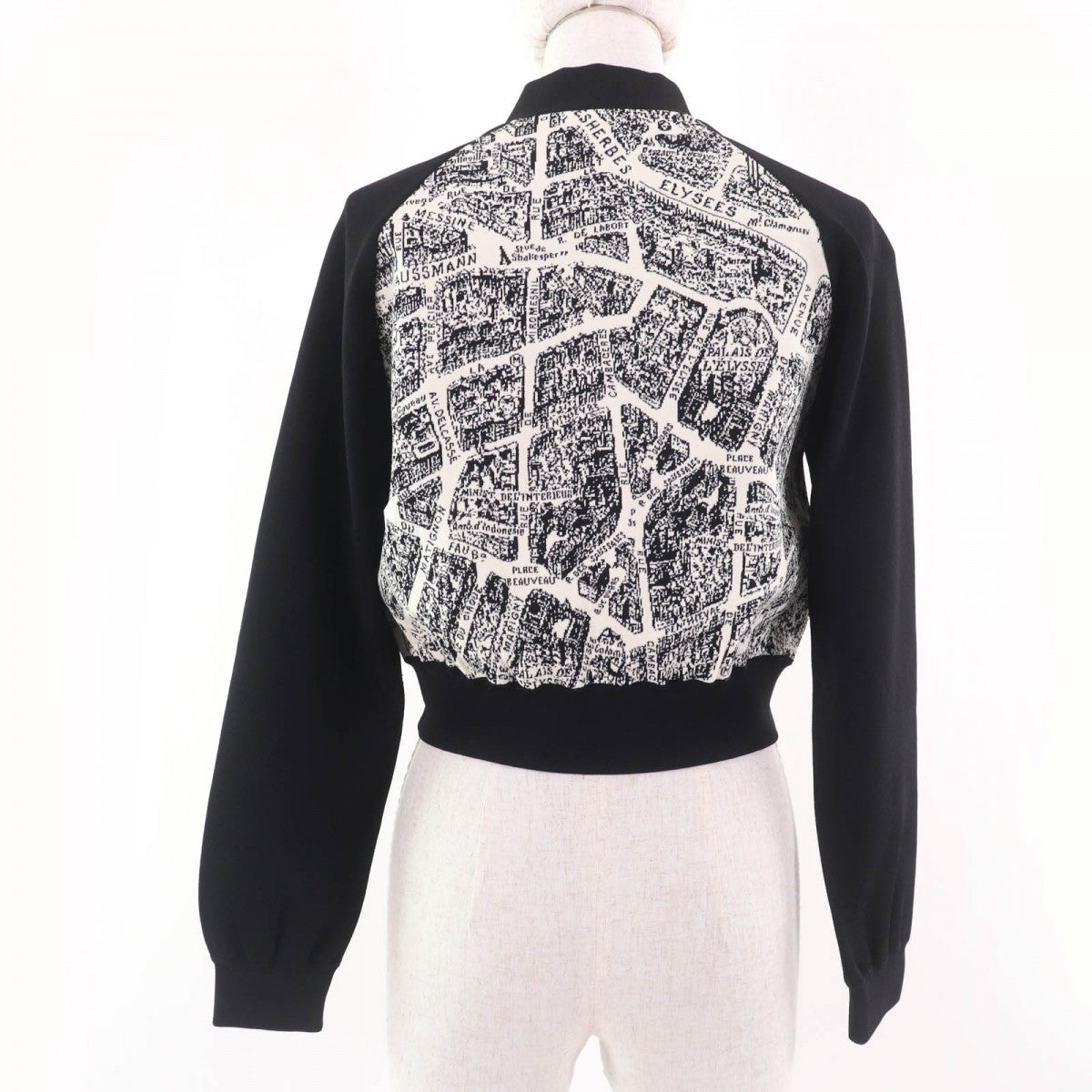Dior Christian Cardigan Rayon Plan De Paris Handbag Black Travel Bag