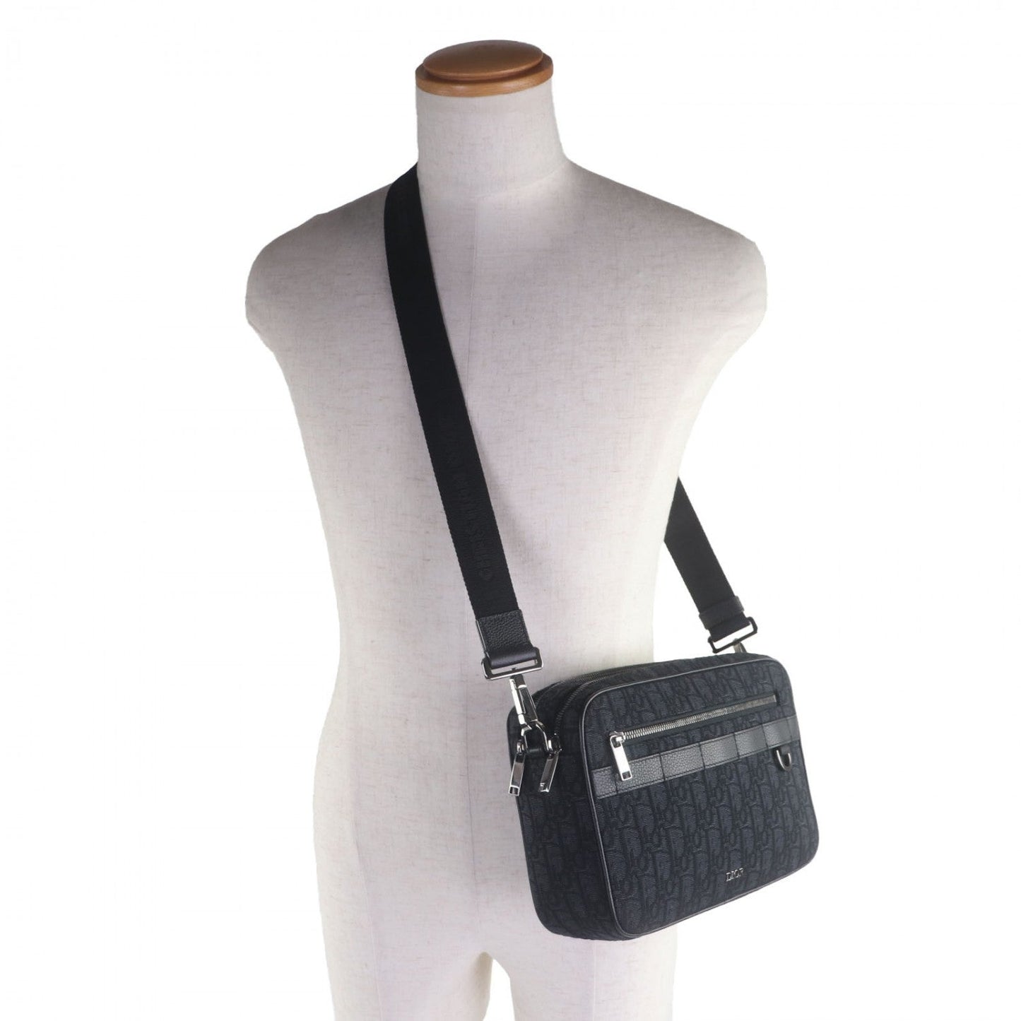 Dior Shoulder Bag Safari Maxi Oblique Canvas Black