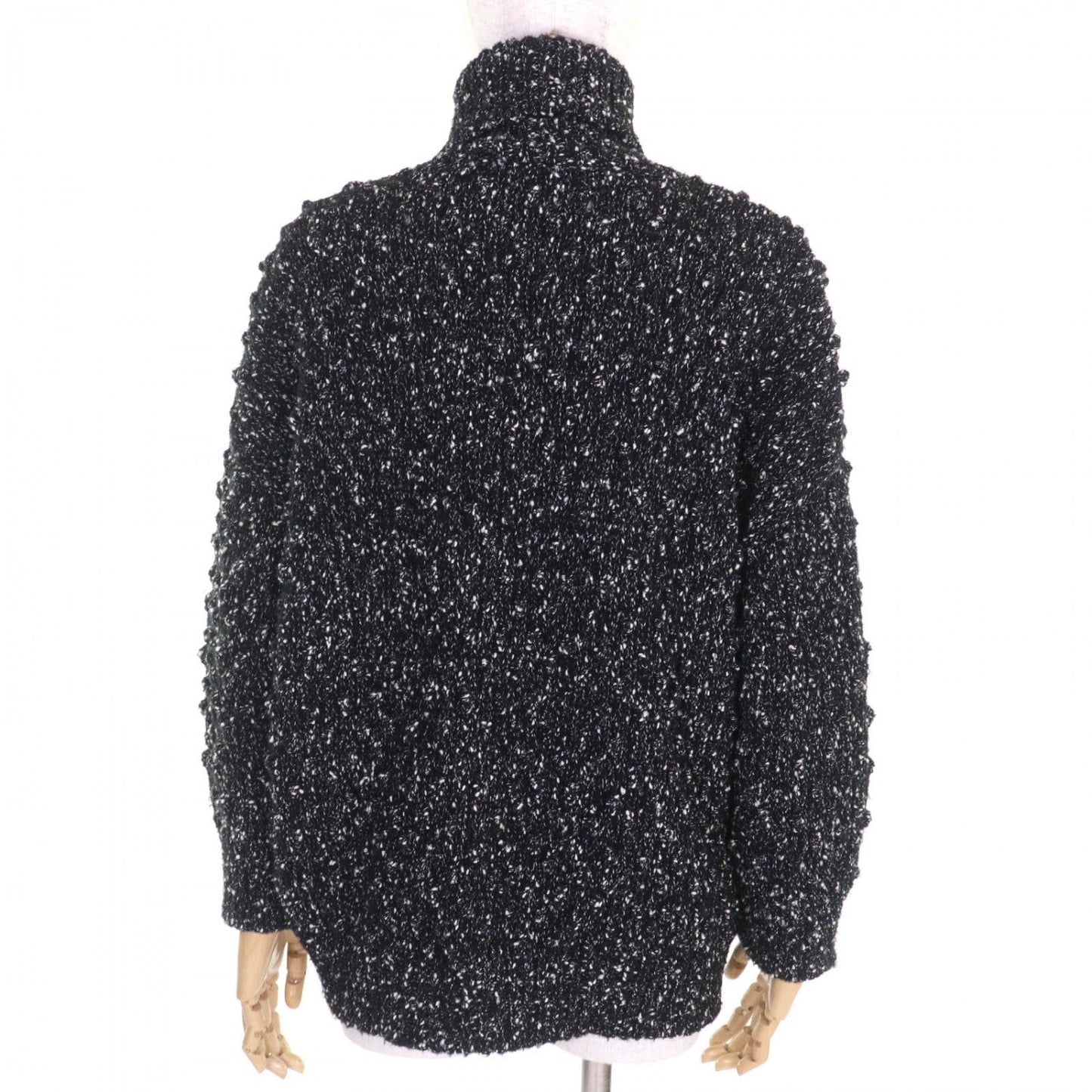 Dior Christian Knit Wool Handbag Black White Travel Bag