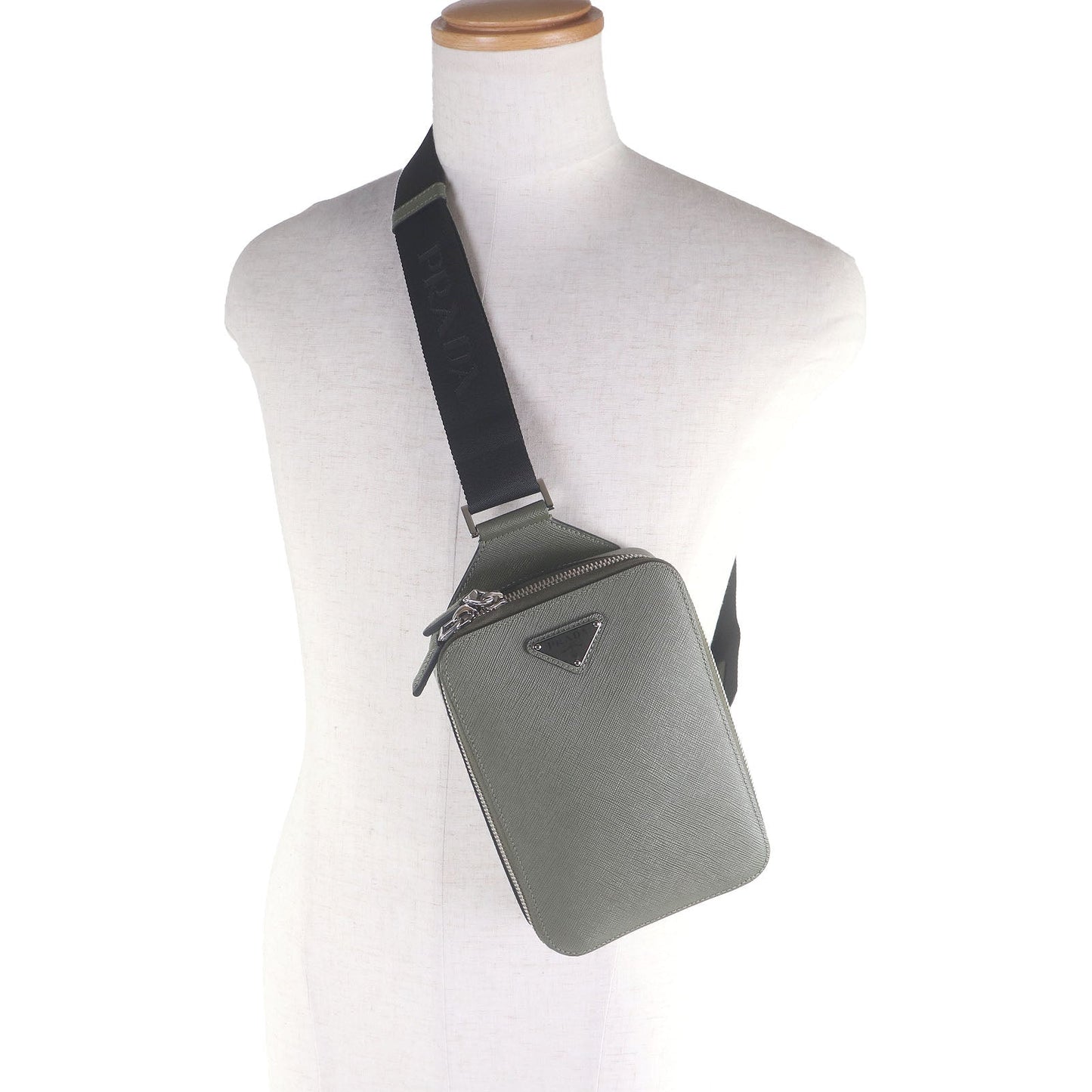 Prada Brick Triangle Shoulder Bag Logo