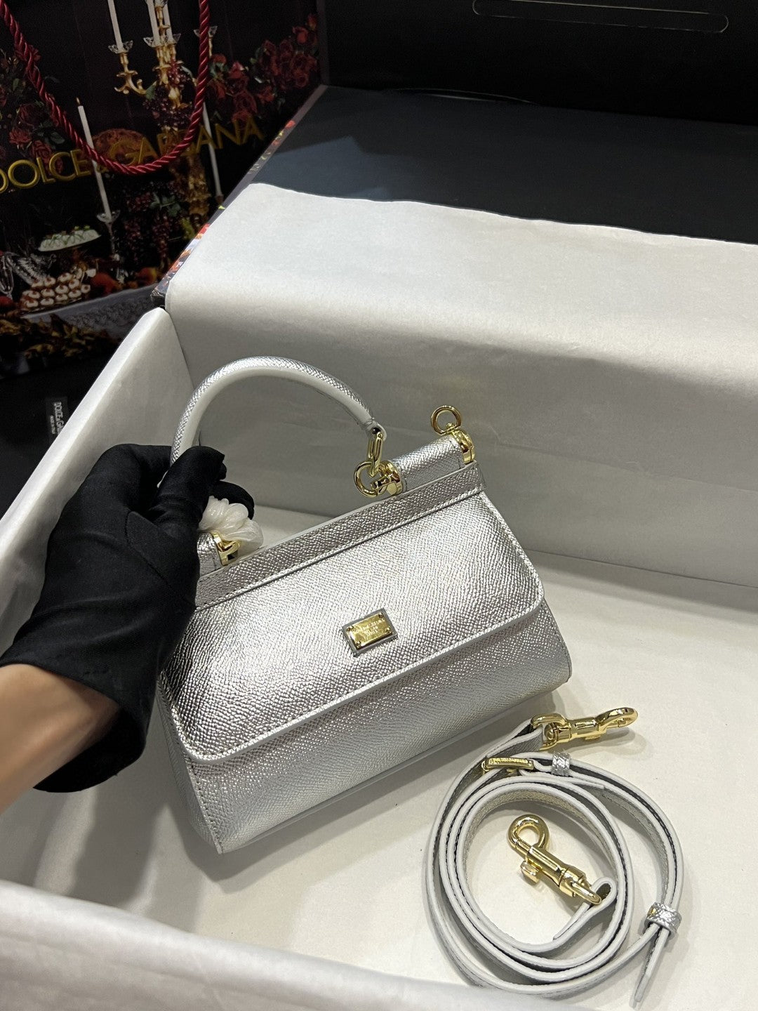 Sicily Dauphine Silver Small Travel Bag
