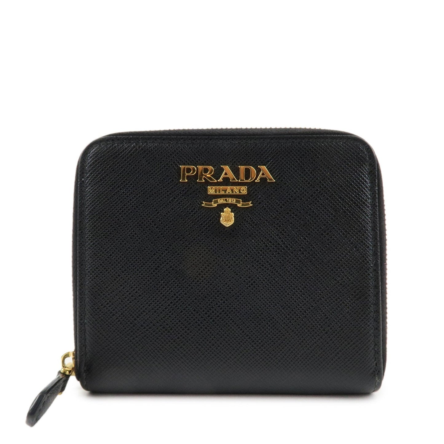 Around Bi-fold Wallet d Leather Black Logo Handbag