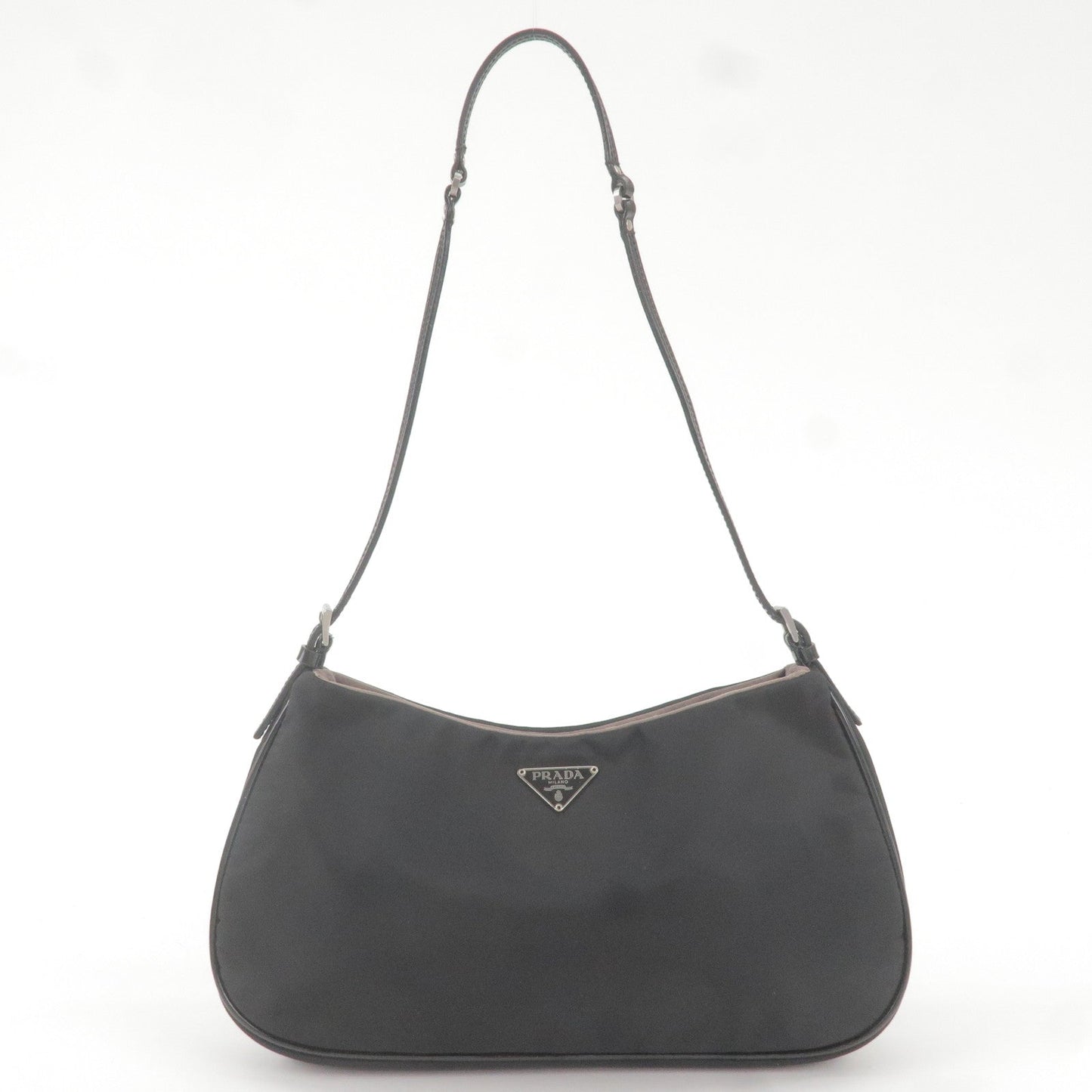 Prada Prada Logo Nylon Enamel Shoulder Bag Purse Hand