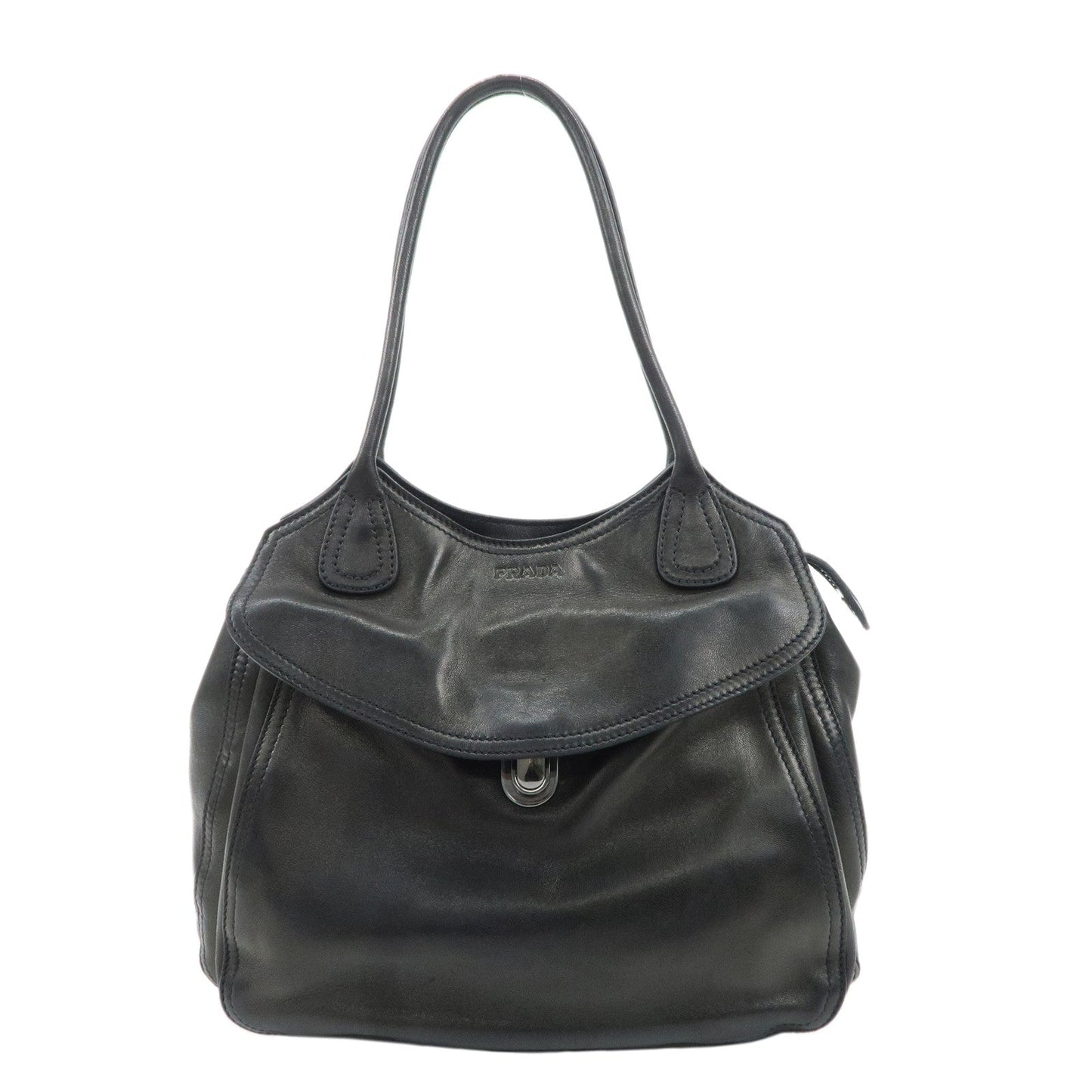 Prada Tote Bag d Leather Black