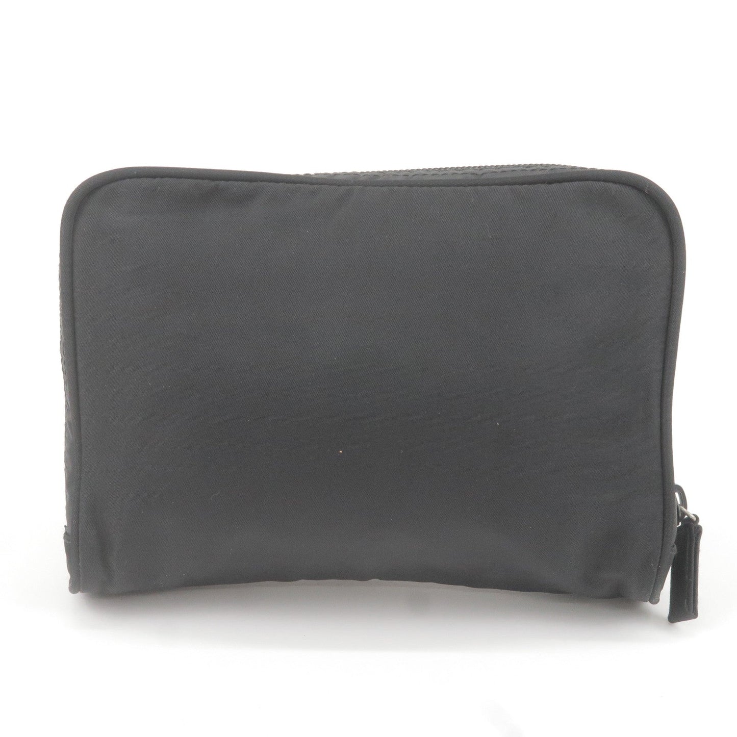 Prada Prada Logo Nylon Cosmetic Pouch Clutch Bag Nero