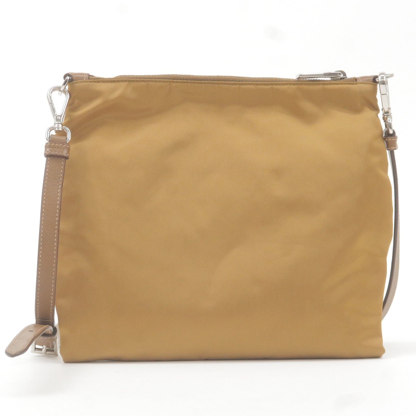 Prada Prada Logo Nylon Leather Shoulder Bag Crossbody Bag Brown 36698 16