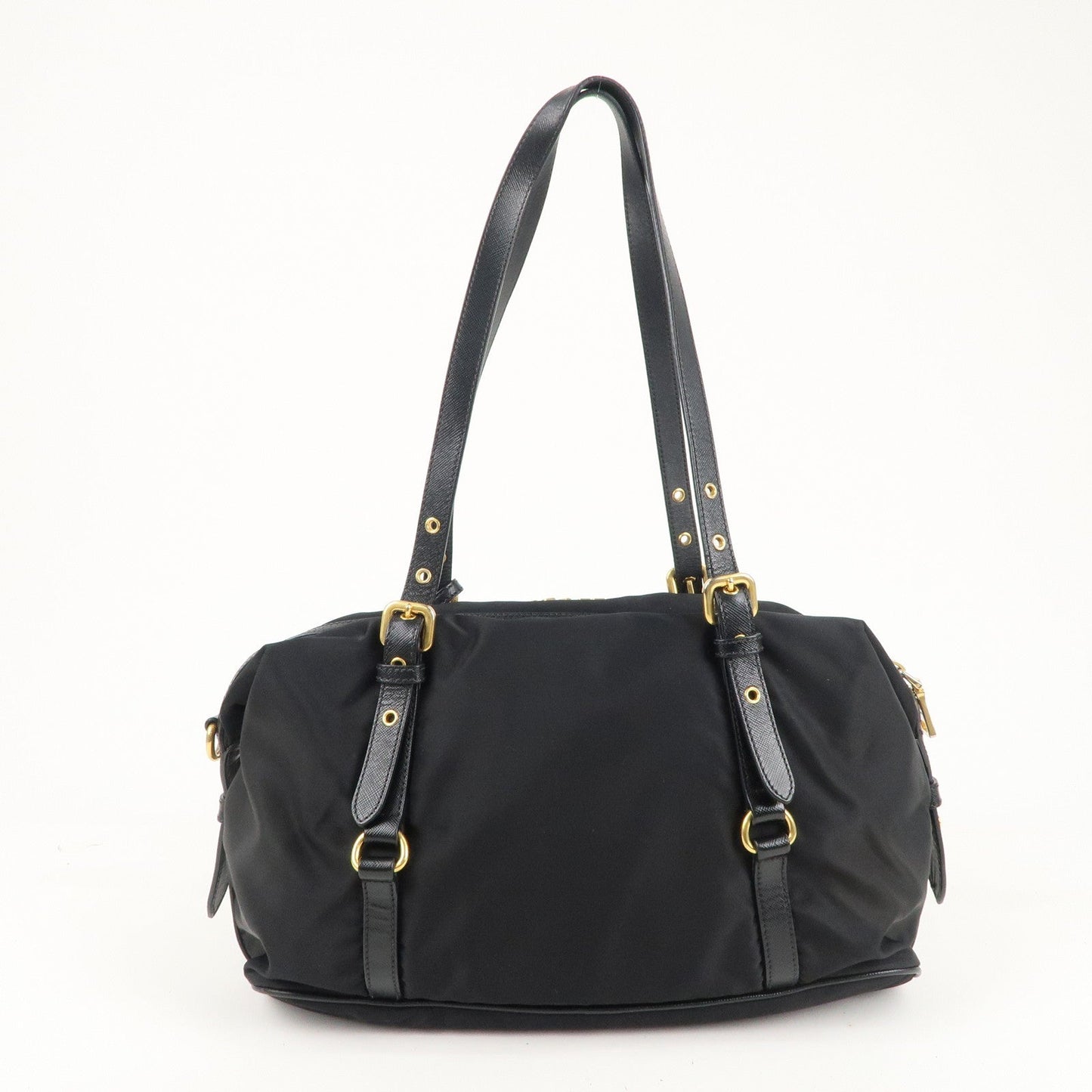 Prada Prada Nylon Leather Shoulder Bag Black 36999 16