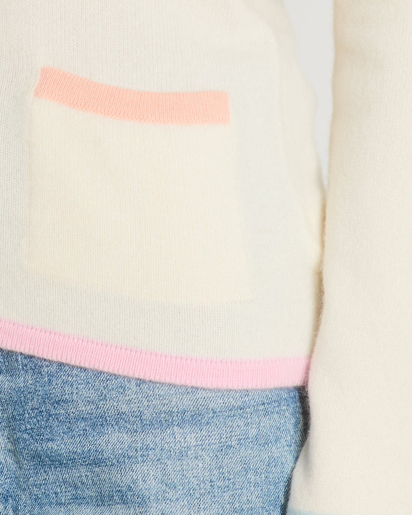 Chanel Cruise 1998 Cream and Pastel Multicolour Cashmere Jumper with Back CC Logo Detail Size FR 42 (UK 14) Accessory