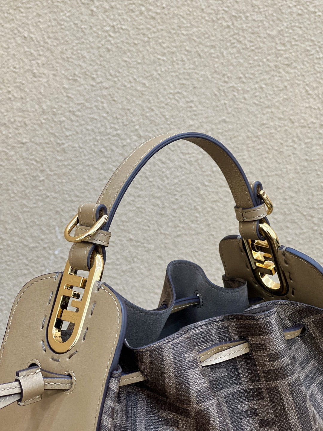 Fendi Top QualityTop Quality Pomodorino FF Brown Mini Bag