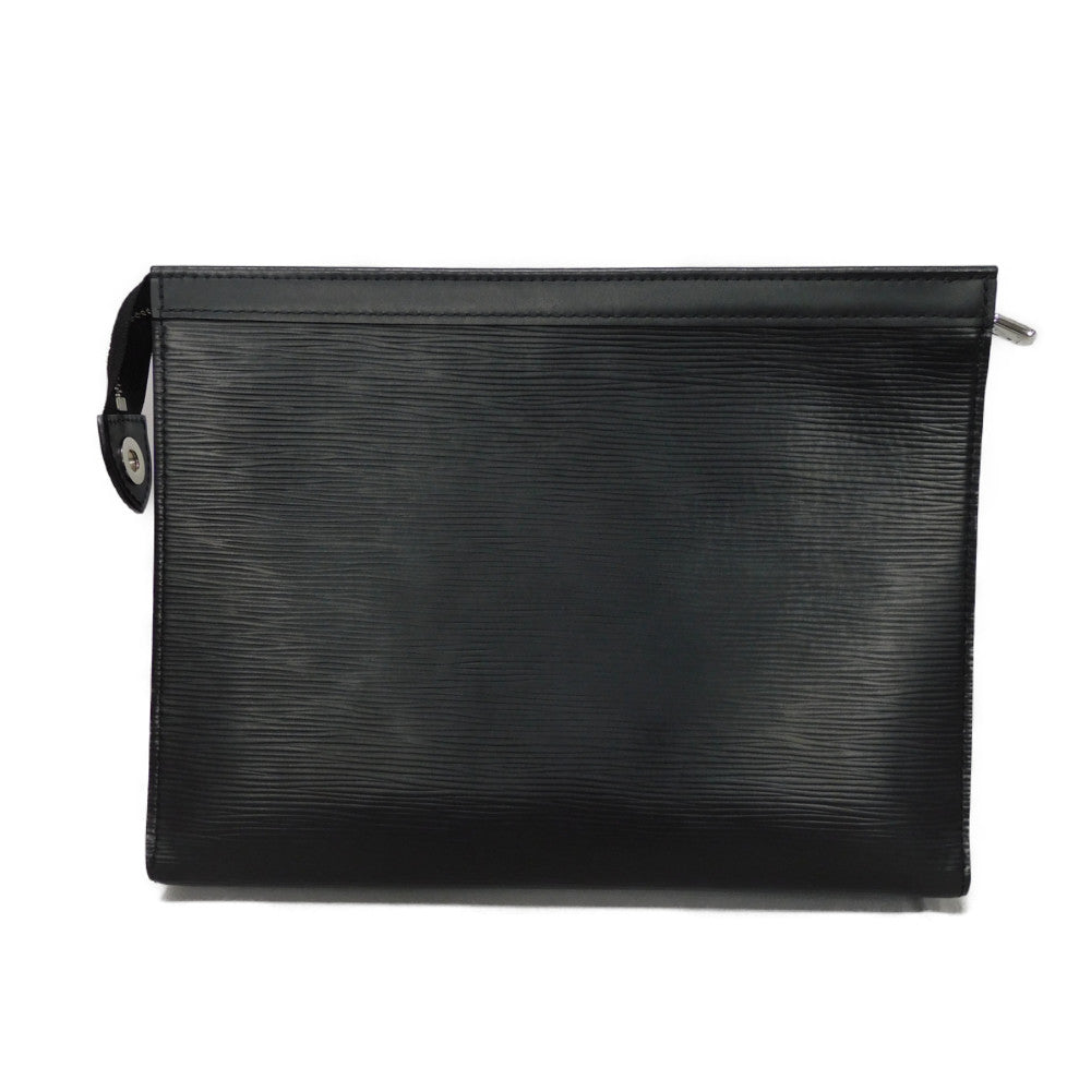 Louis Vuitton M81326 Epi x grain Noir Leather Black Logo Clutch Bag