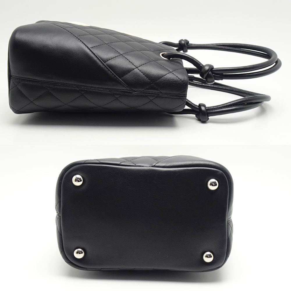 Chanel Cambon Line Tote Bag x Black White
