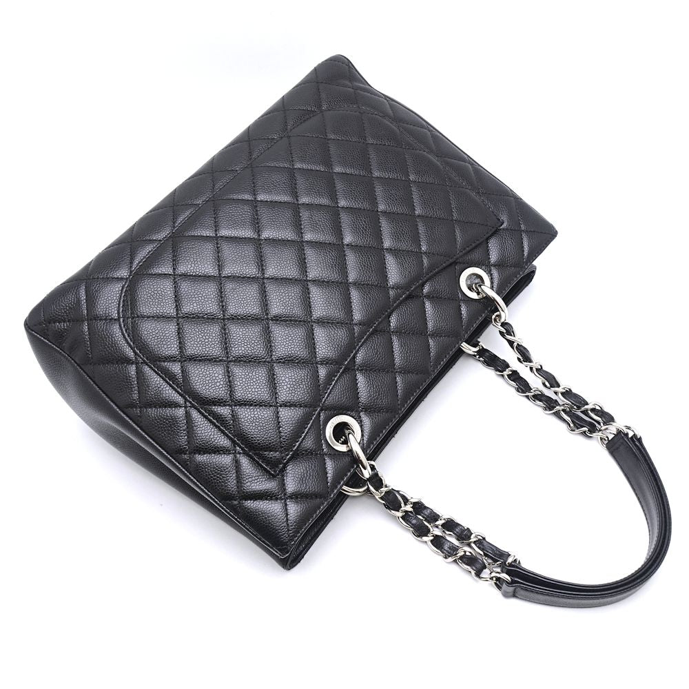 Chanel Tote Bag Caviar Skin Matelasse Black