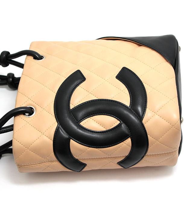 Chanel Cambon Tote Bag × Black Beige