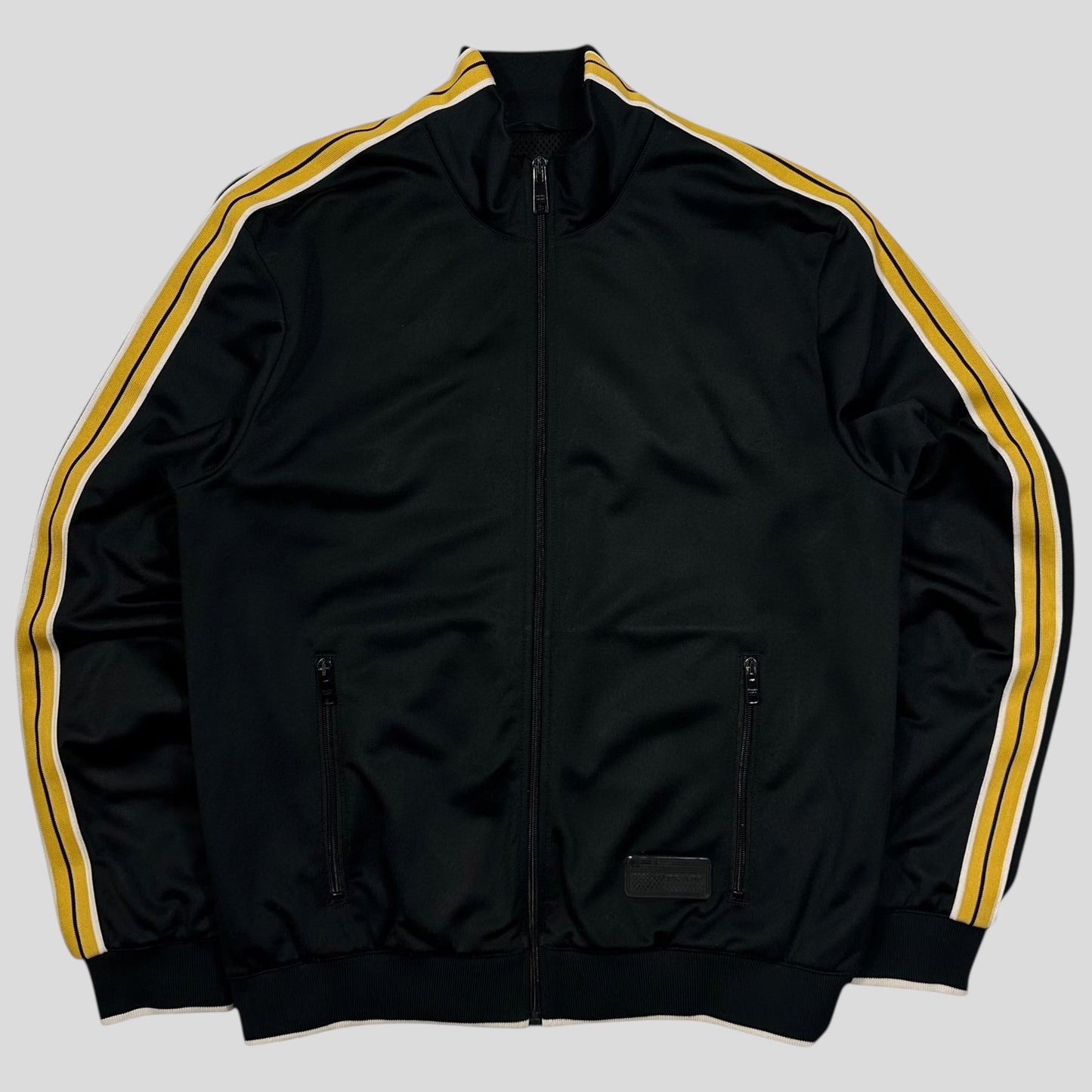 Prada Handbag Rubber Race Striped Seam Track Jacket - Logo
