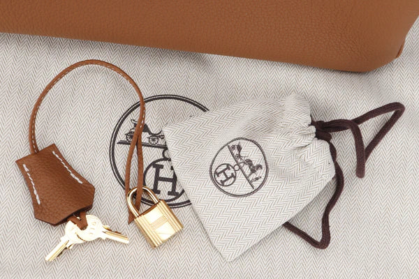 Hermes Luxury Cm (With ) Togo , , Gold Travel Bag