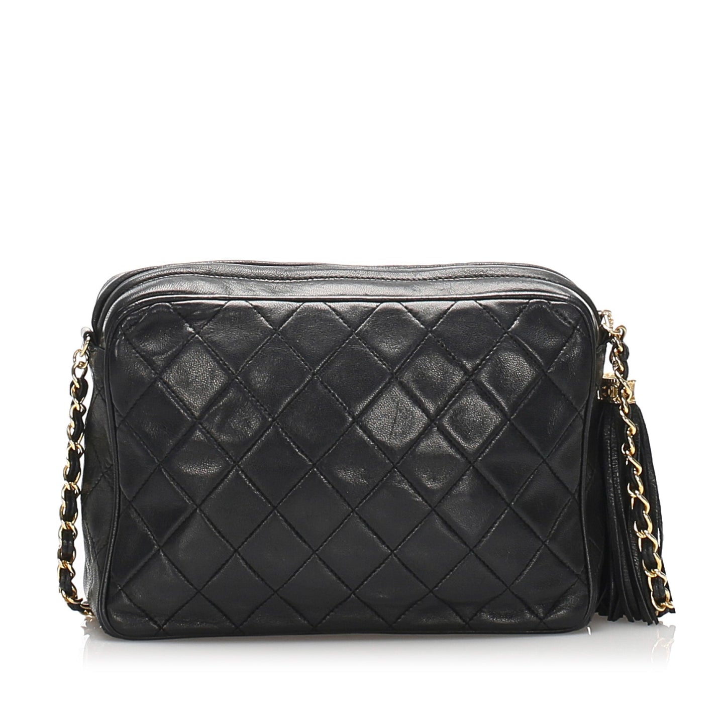 Chanel Lambskin Chain Shoulder Bag Leather Matelasse