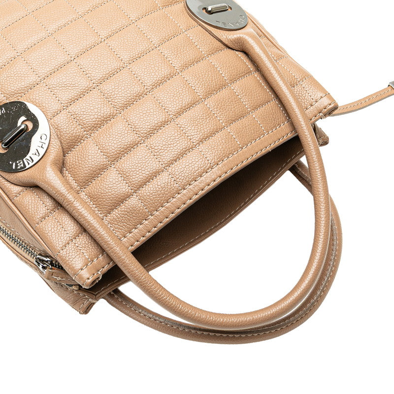 Choco Bar Caviar Skin Handbag Coco Mark