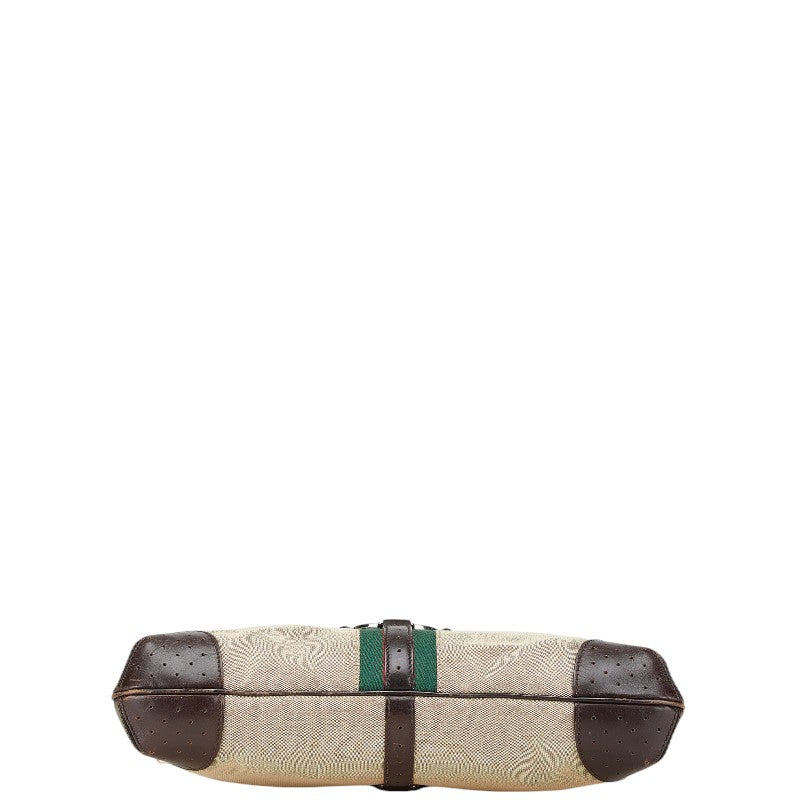 Gucci Interlocking Sherry Line Shoulder Bag Leather Canvas