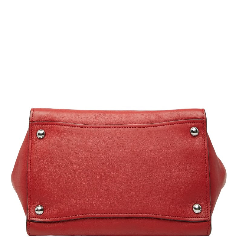 Prada Triangle 2Way Bag Leather Logo Travel Bag