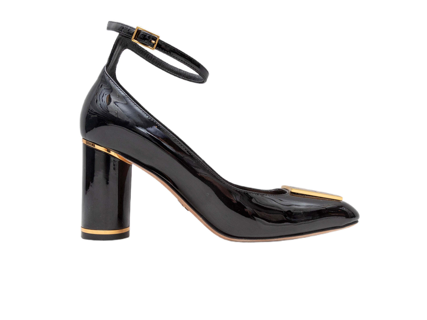 Dior Shoe Christian Miss Square-Toe Pumps Patent Black Shoes