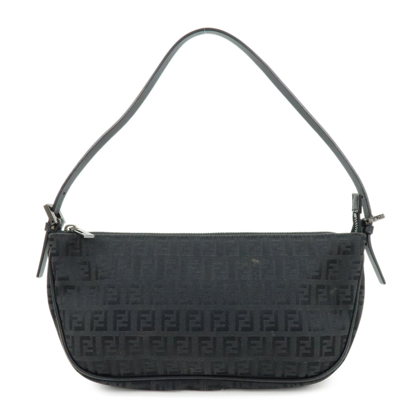 Shoulder Bag Zucchino Hand Bag Leather Canvas Black