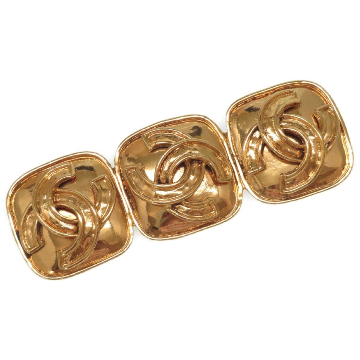 Chanel cc gold metal pins & brooches Jewelry