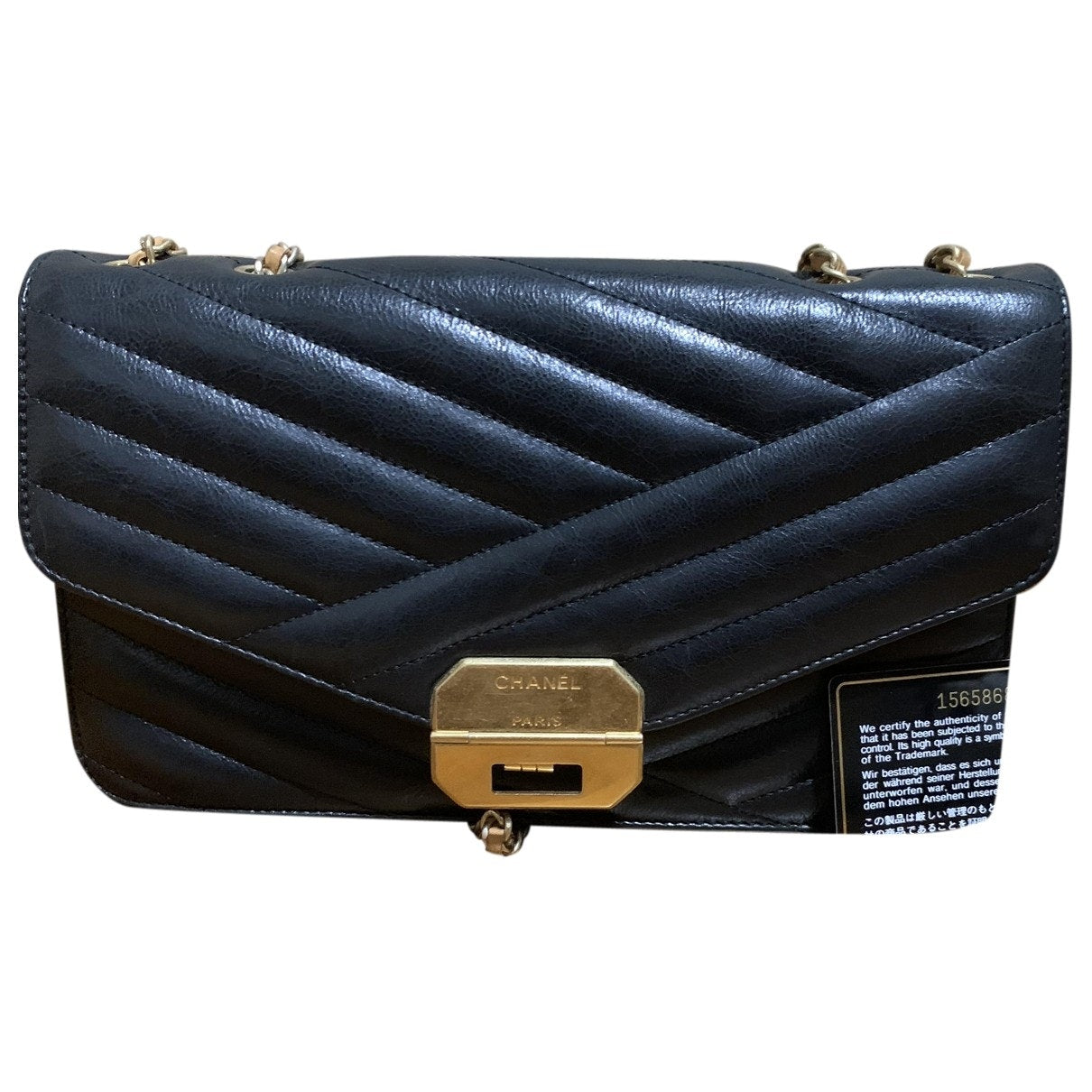 black leather handbag Refined