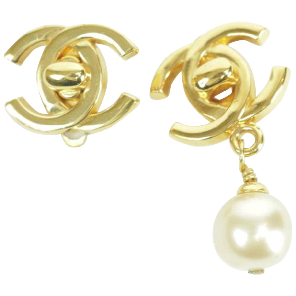 gold metal earrings Jewelry Signature