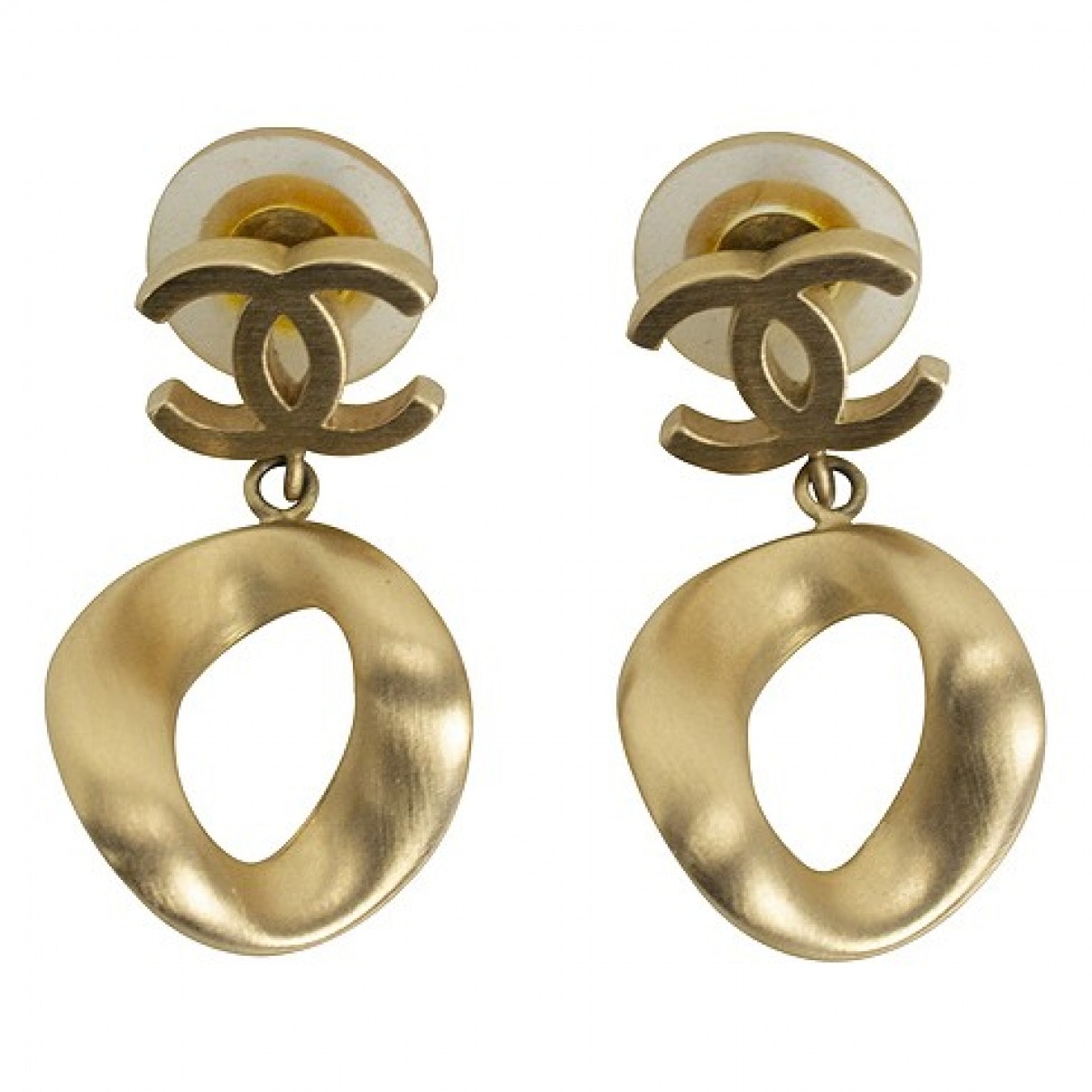gold metal earrings Jewelry Classic