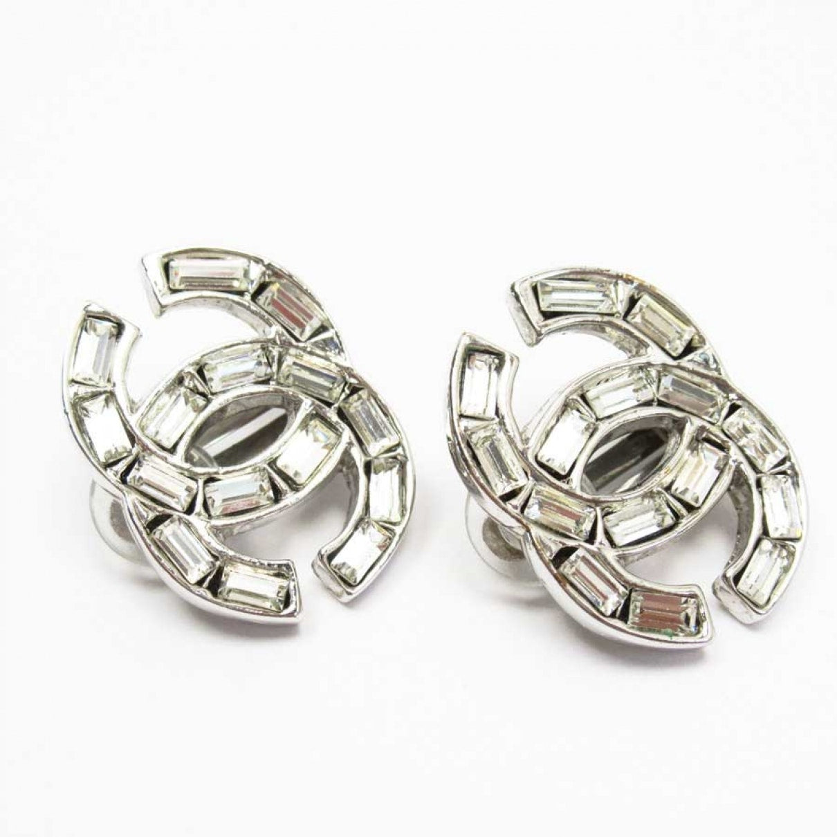 Chanel cc silver earrings Jewelry