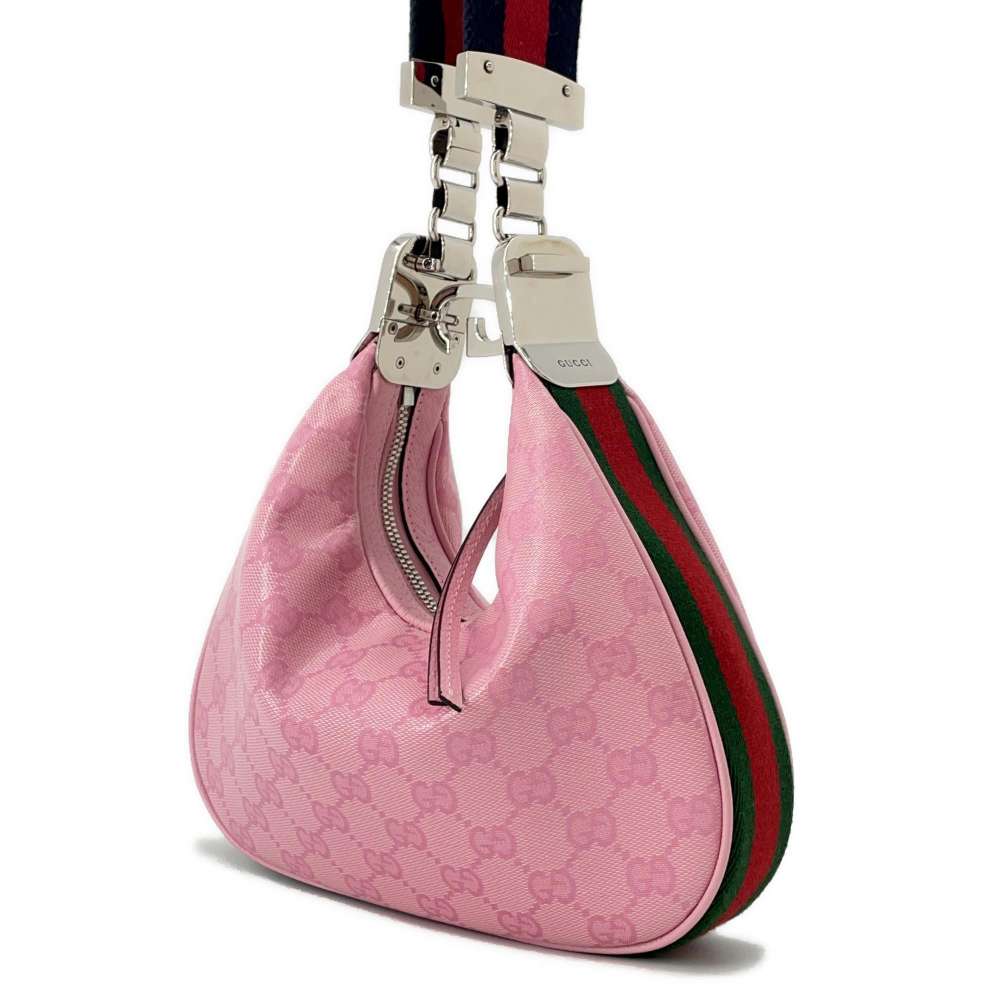 Gucci Attaché Pink699409 PVC Canvas Shoulder Bag