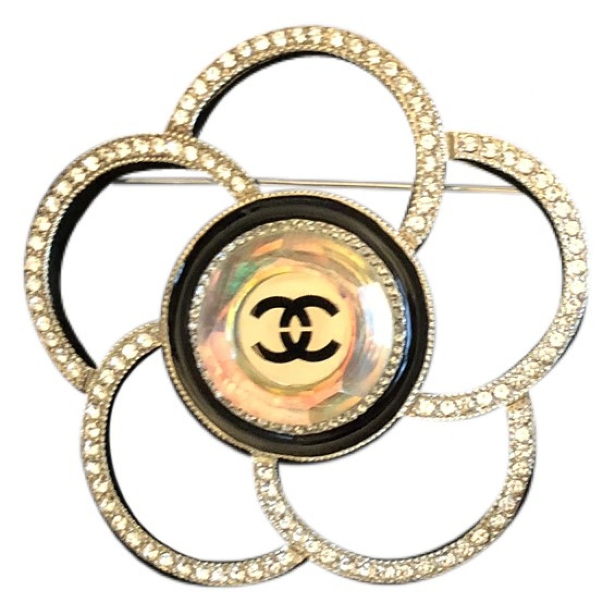 Chanel camélia metal pins & brooches Jewelry