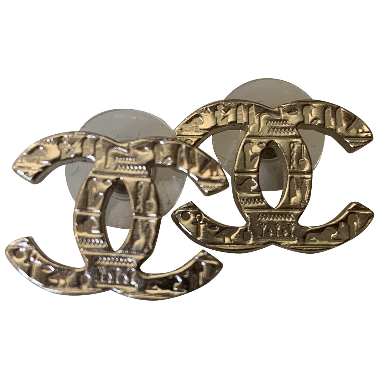 cc gold metal earrings Jewelry Heritage