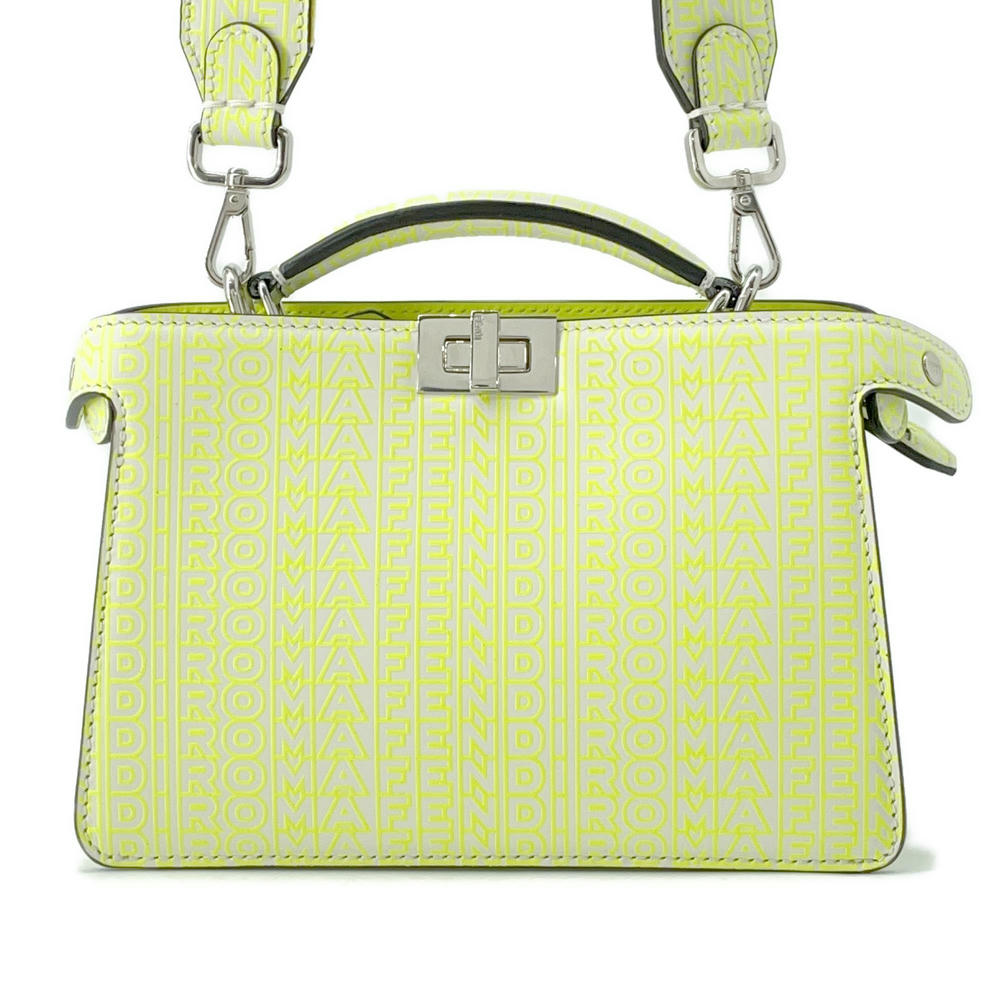 Fendi ?Peekaboo I.C.U. X-Cross Yellow7VA582 Leather Mini Mini Bag