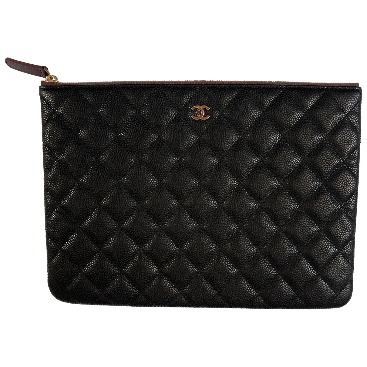 black leather clutch Classic