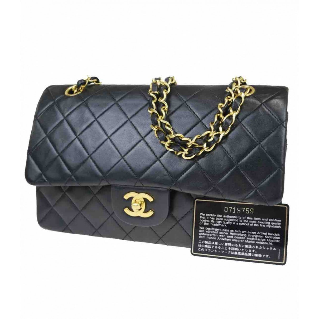 timeless/classique black leather handbag Luxe