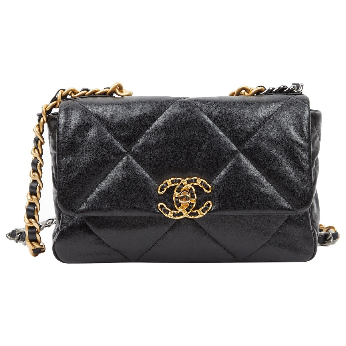 Chanel 19 black leather handbag
