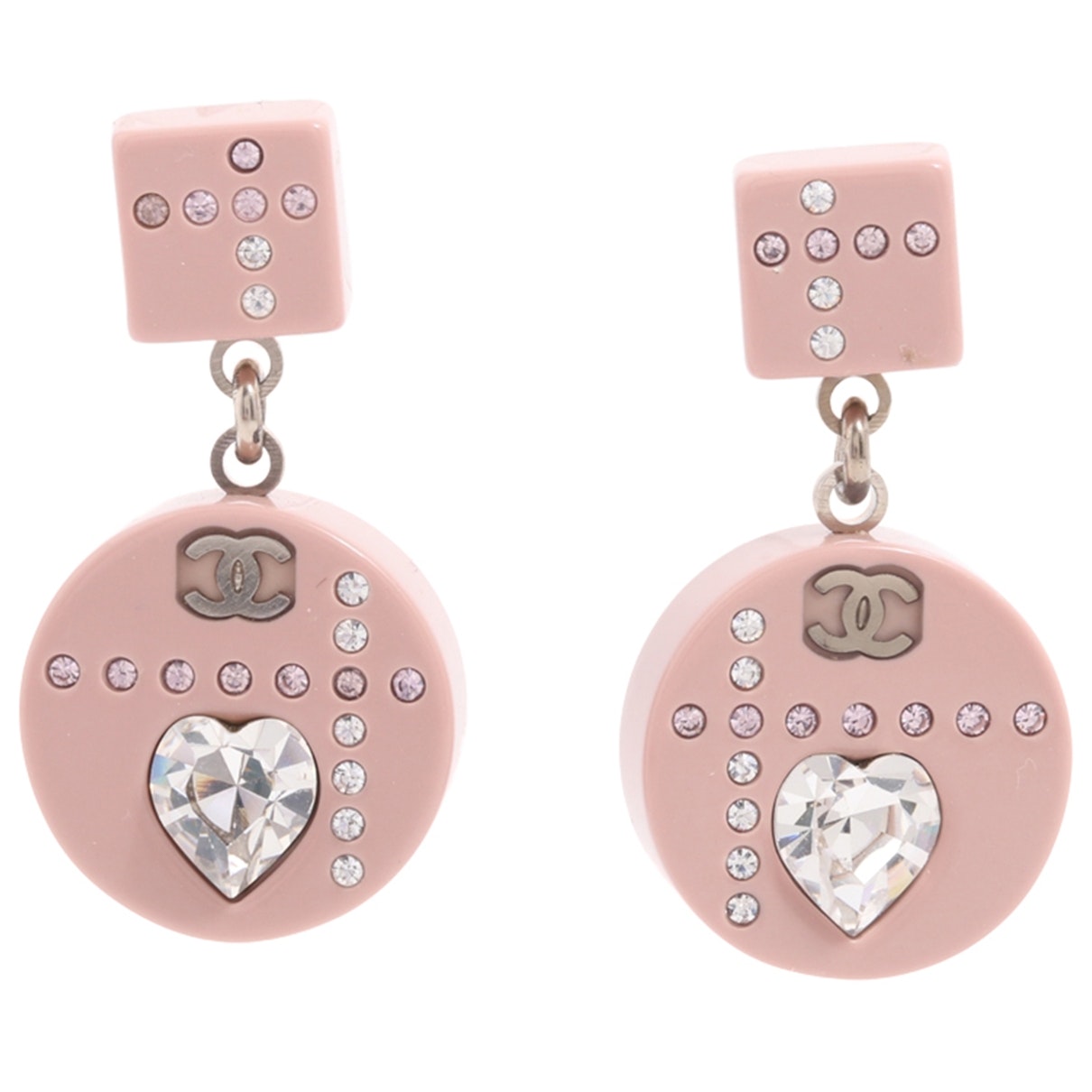 Chanel pink plastic earrings Jewelry